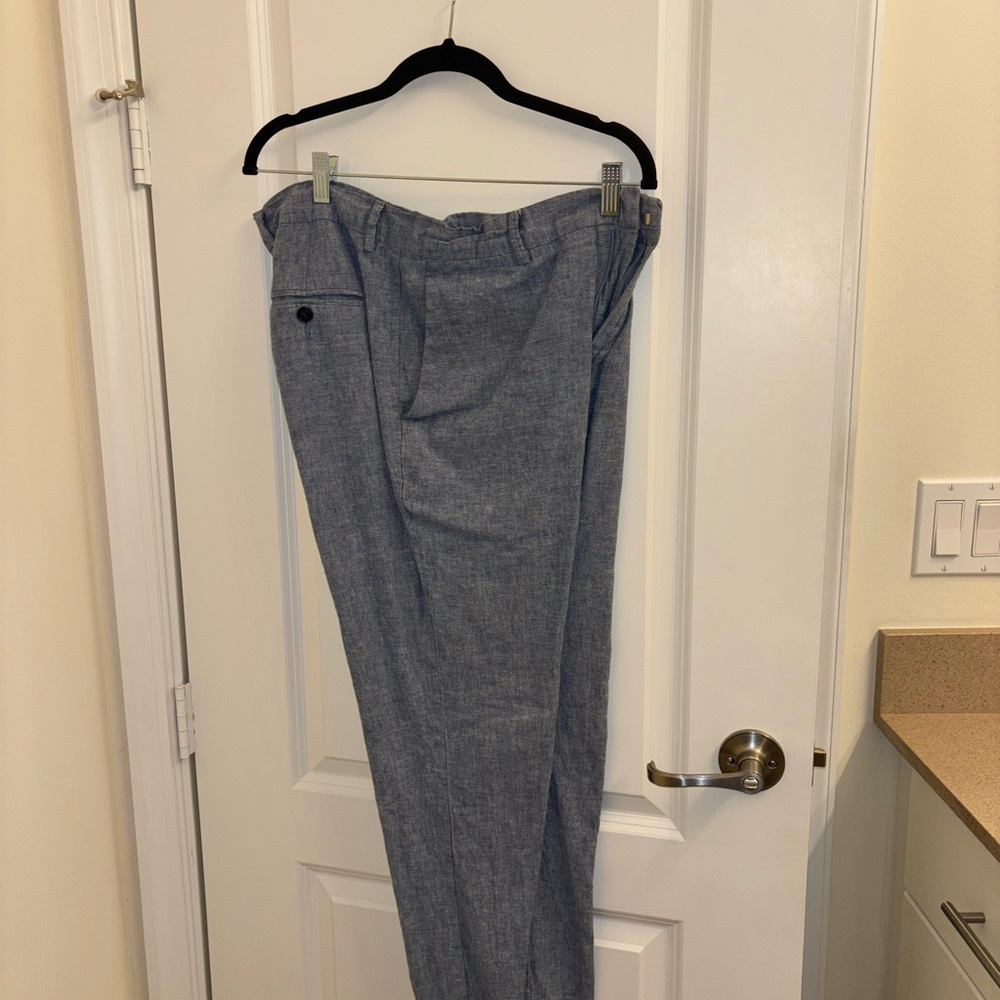 Perry Ellis Men’s Size 34 Linen Blue Pants